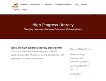 Tablet Screenshot of highprogressliteracy.com